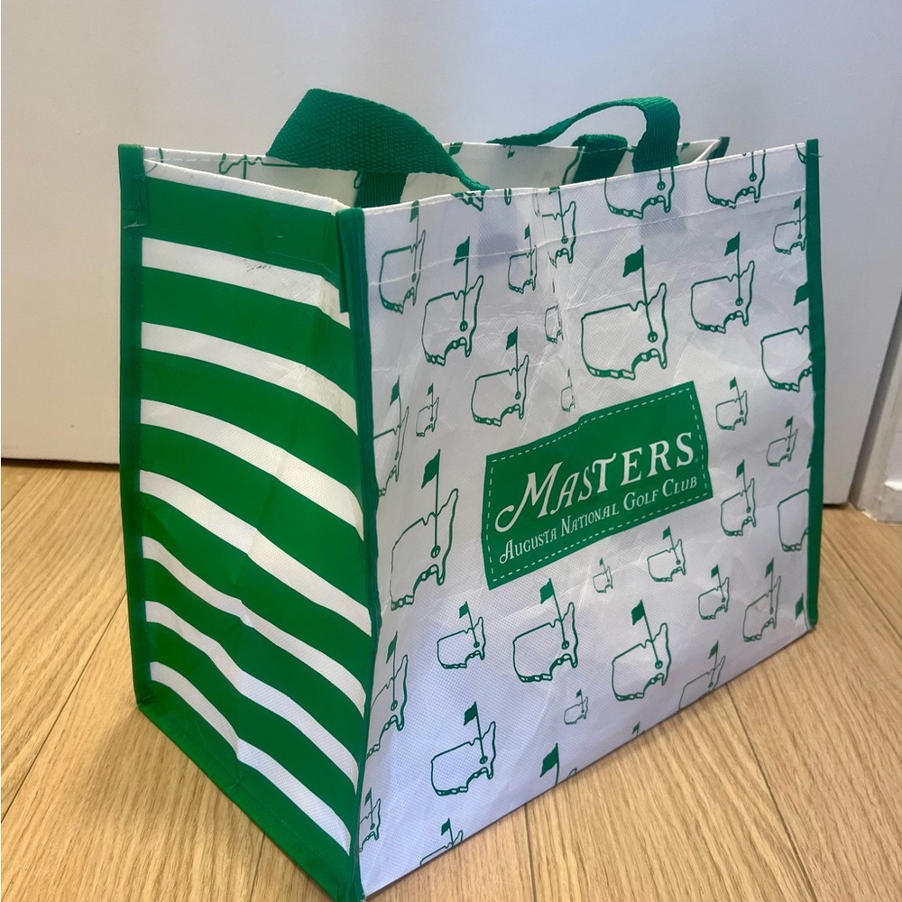 LIKE NEW! Augusta National GC - MASTERS Green & White unisex reusable TOTE Bag